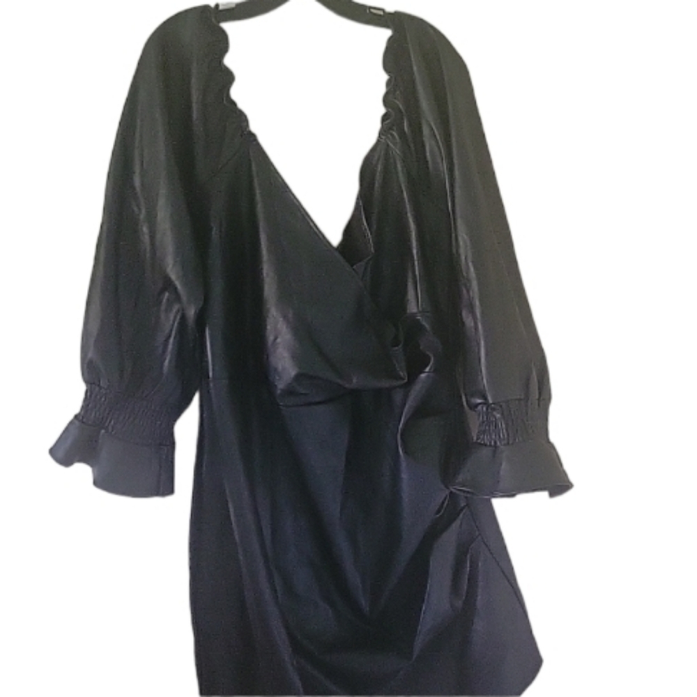Kendall & Kylie Black Faux Leather Mini Dress - Picture 2 of 9